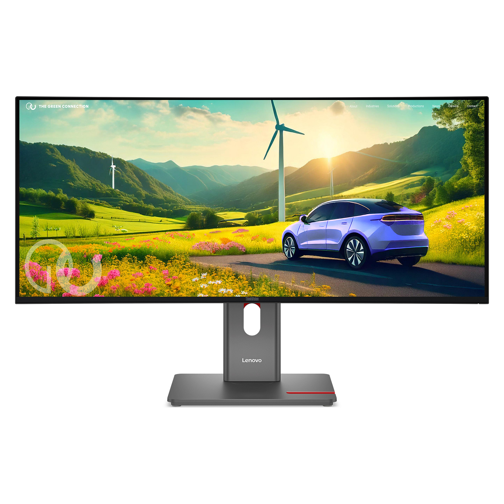 Monitor LENOVO ThinkVision P34WD‑40 / 34"/ Wide Quad HD IPS / LED / Curved / 120 Hz / 6 ms / USB + HDMI + DisplayPort – Gri