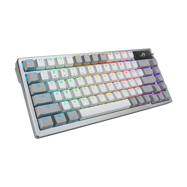 Tastierë Gaming ASUS ROG Azoth / Wired / 75% / ROG NX Snow / USB + RF Wireless + Bluetooth / AZERTY FR / RGB - Bardhë 4