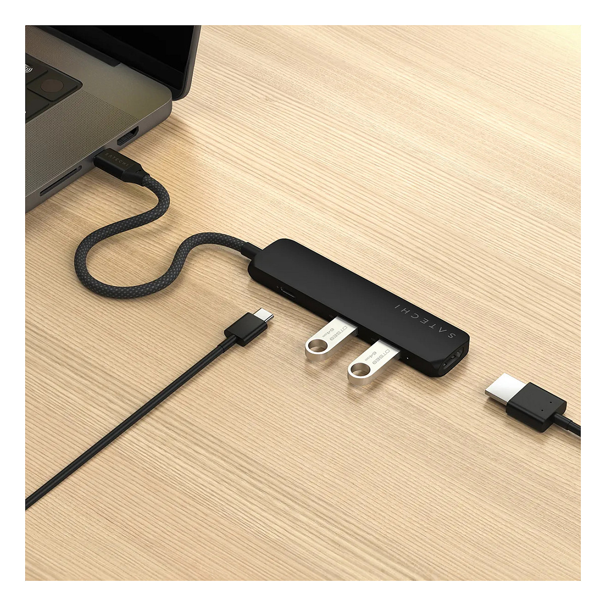 Hub Satechi ST-P4SK / 2x USB-A / 1x HDMI / 1x USB-C PD / 80W PD / 100W – Zezë 7