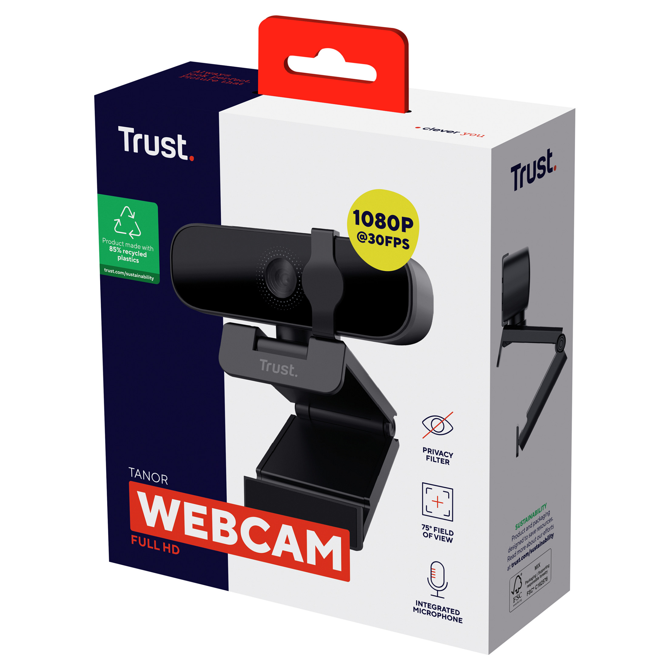 Webcam Trust Tanor / Full HD 1080p – Zezë 8