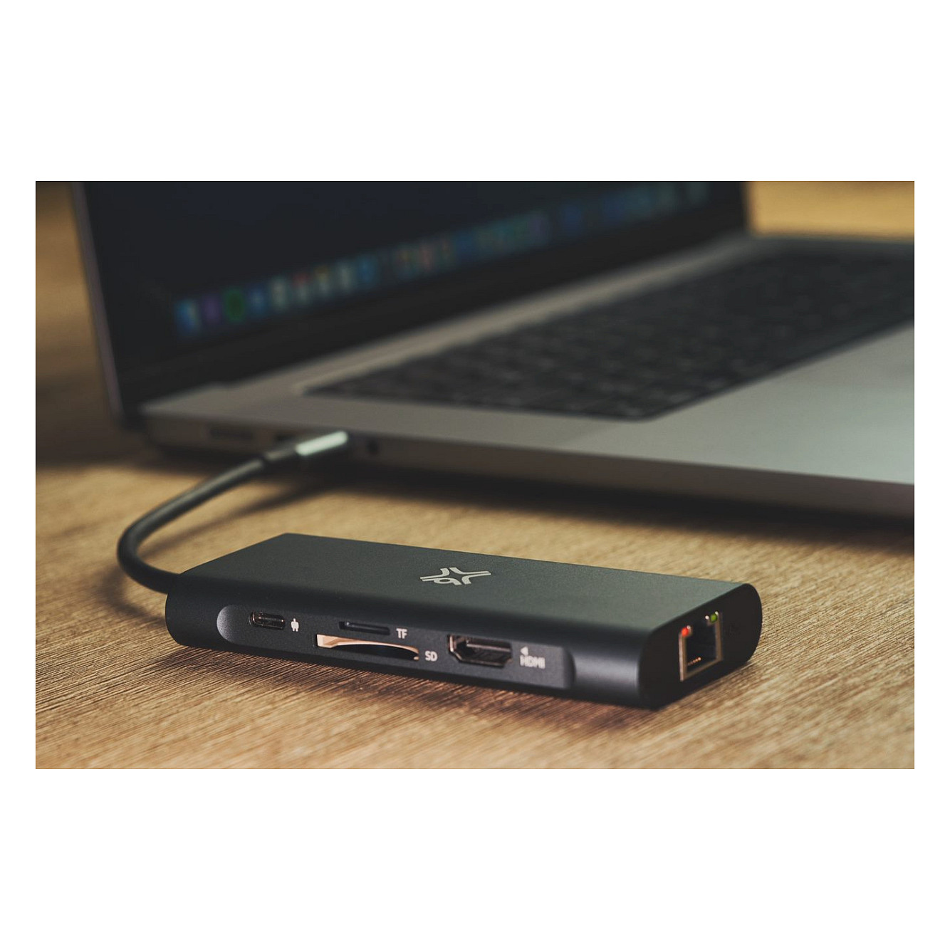 Hub USB-C XtremeMac XWH-HUB8-13, 8-port, HDMI 4K, 3x USB-A, SD/microSD, Ethernet Gigabit, USB-C PD 100W - Hiri 5