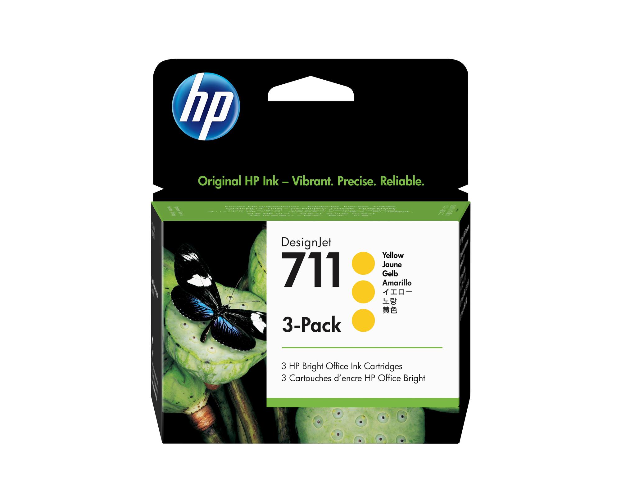 INK HP 711 / CZ136A / 29 ml / 3-Pack - Verdhë