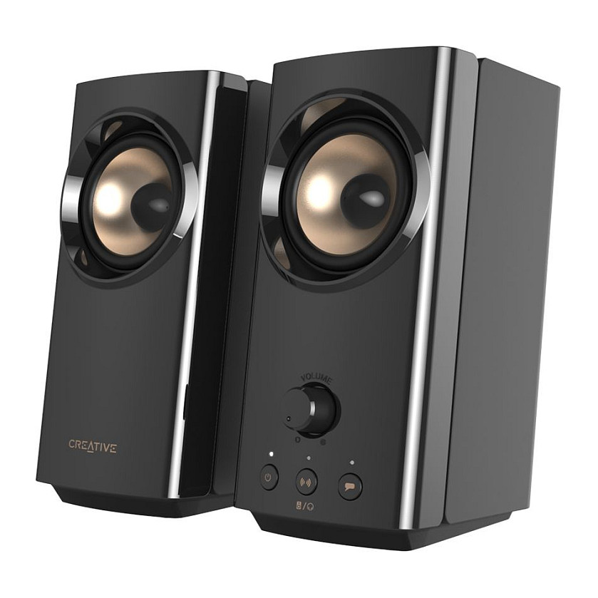 Altoparlantë Creative Labs T60, 2.0, 30W RMS, 60W Peak, Bluetooth 5.0, USB-C, AUX, Mic-in, Headset-out - Zezë 4