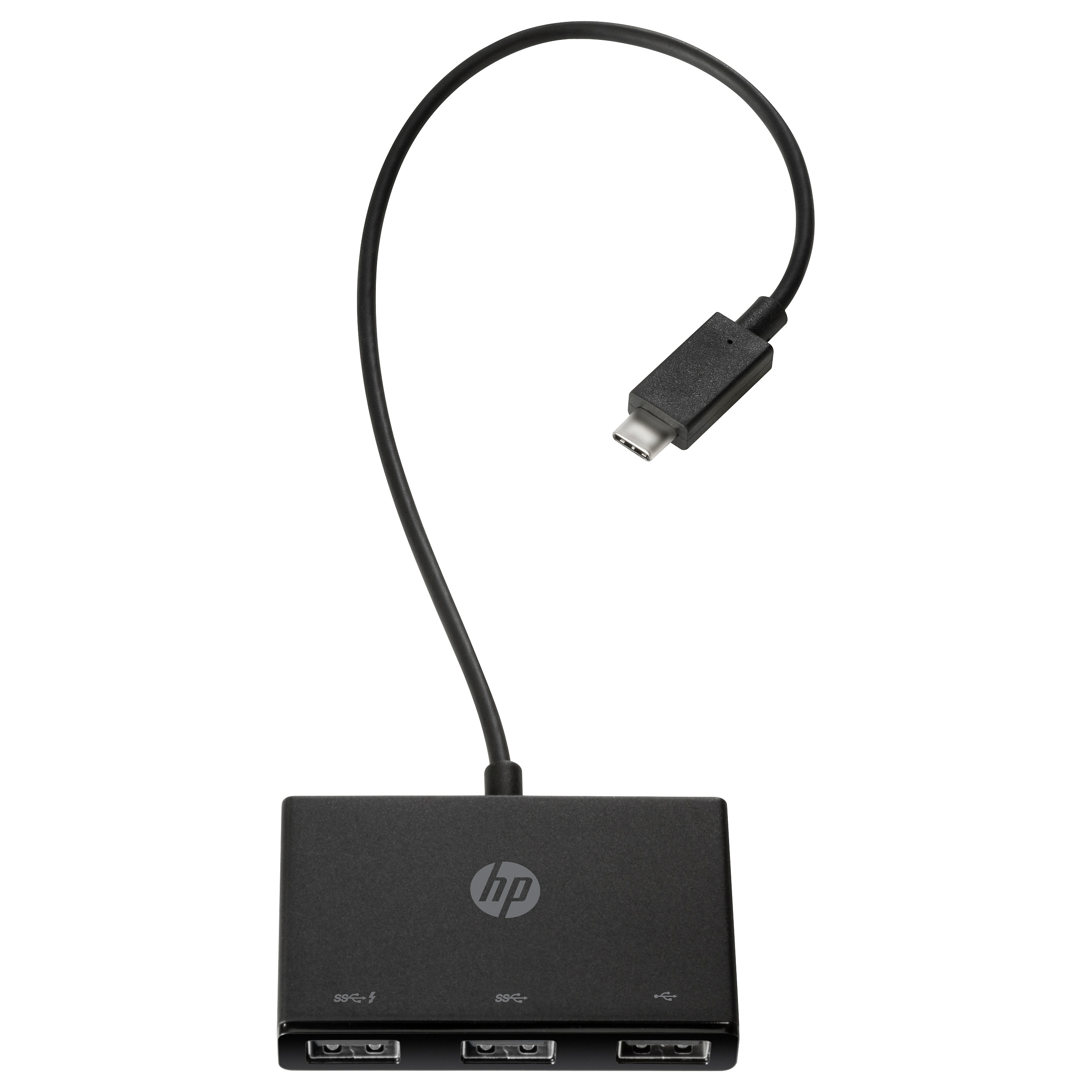Hub USB HP Z6A00AA / USB-C në 3x USB-A / 2x USB 3.0 + 1x USB 2.0 / Kabllo e integruar - Zezë 6