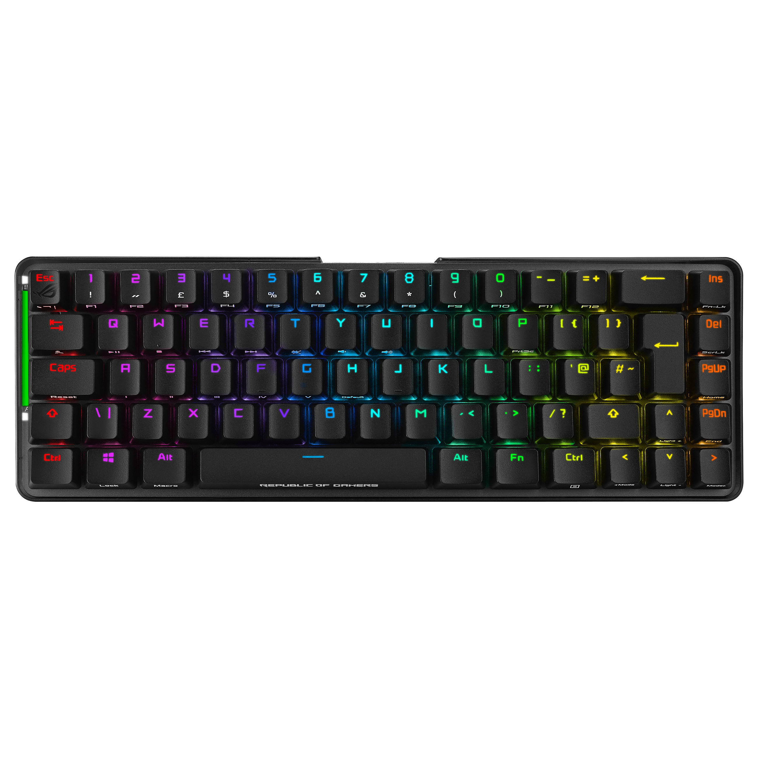 Tastierë Gaming ASUS ROG Falchion / Wired / 65% / Cherry MX RGB Red / USB + RF Wireless 2.4 GHz / AZERTY FR / RGB - Zezë 8
