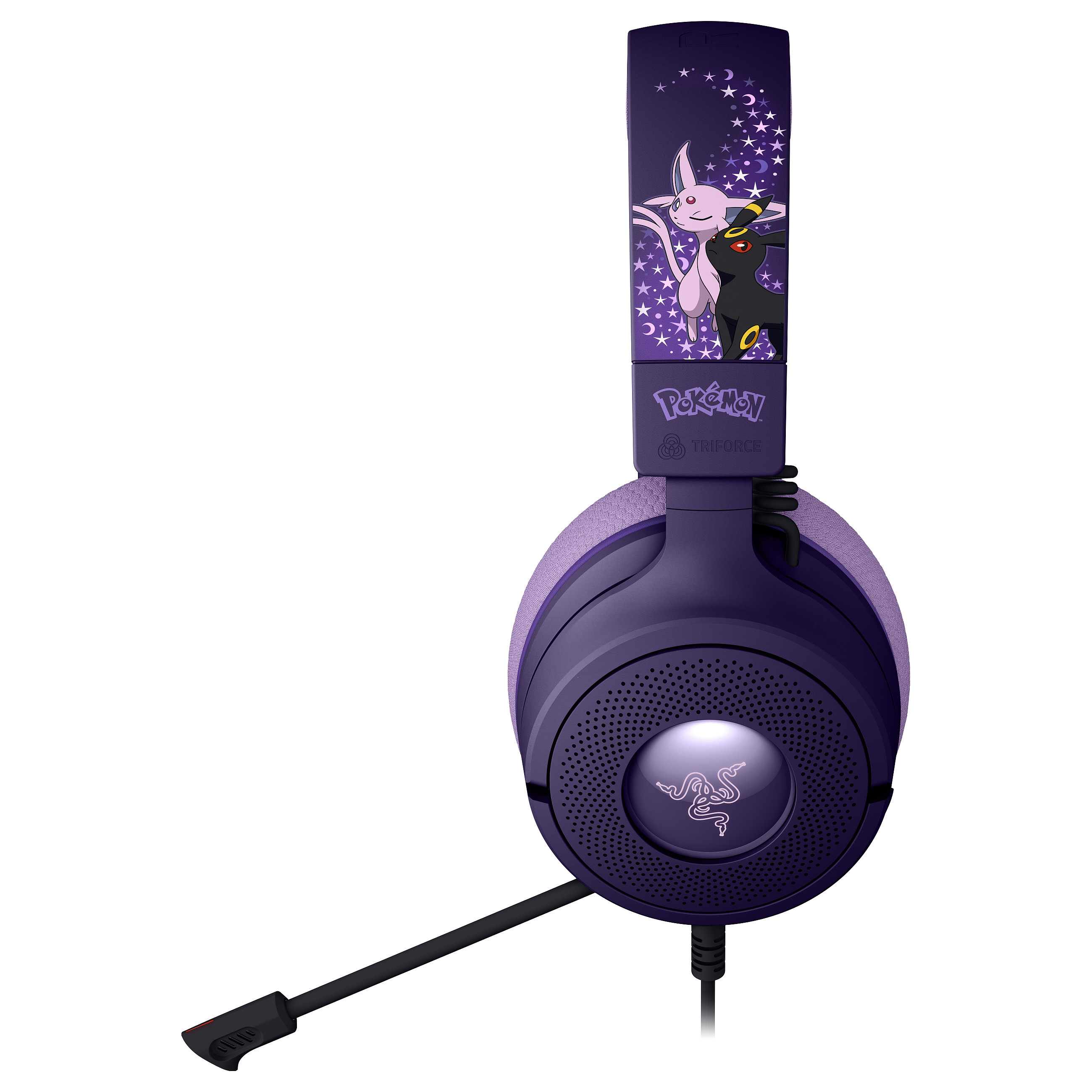 Kufje Gaming Razer Kraken V4 X / Pokémon Espeon & Umbreon Edition / USB-C / USB-A / 40mm / 20-20000Hz / 7.1 Surround Sound / Mikrofon HyperClear / RGB - Shumëngjyrëshe 4
