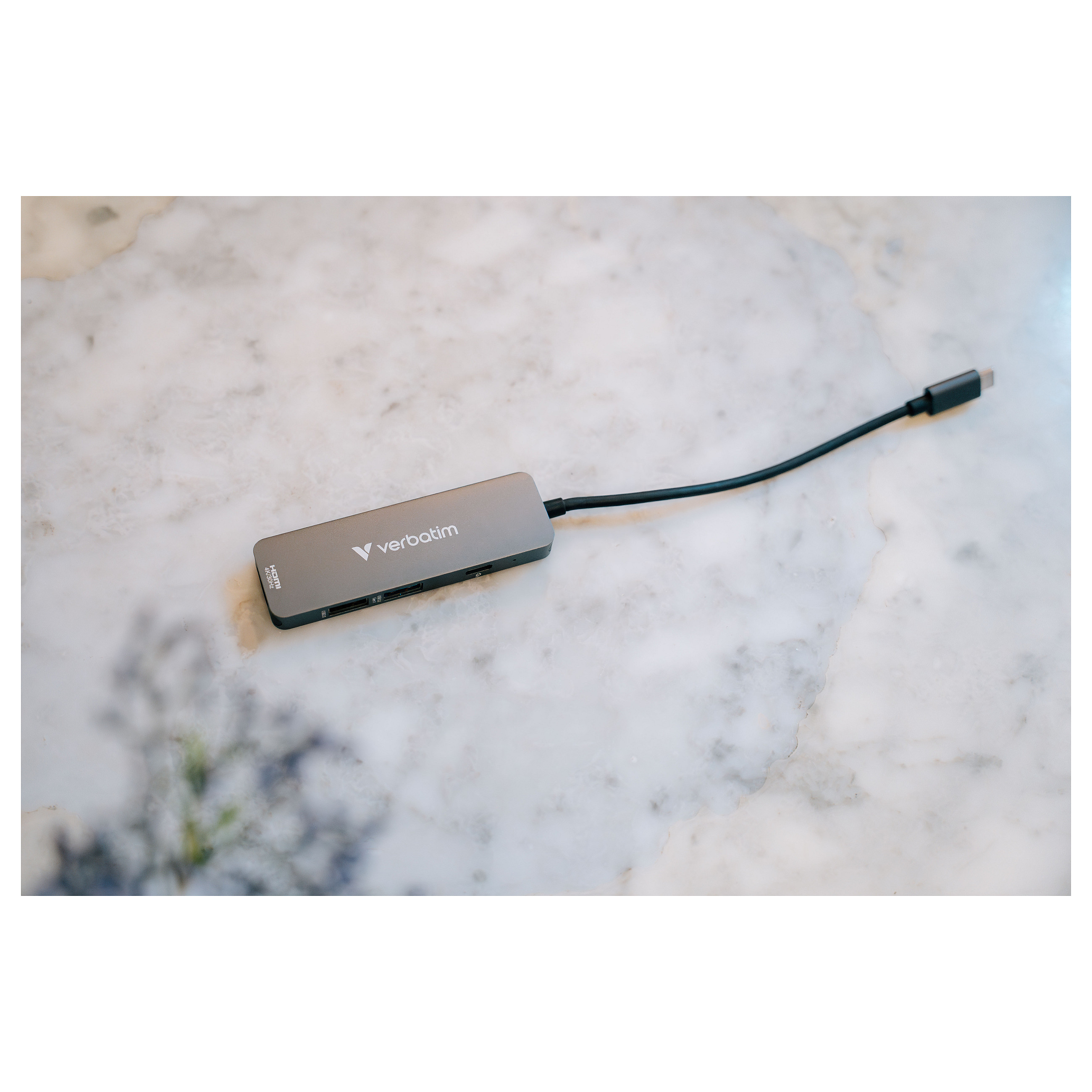 Hub USB-C Verbatim 32155, HDMI 4K@30Hz, USB-A 3.2 Gen 1 5 Gbps, USB-A 2.0, USB-C PD 100W, 18 cm – Gri 6