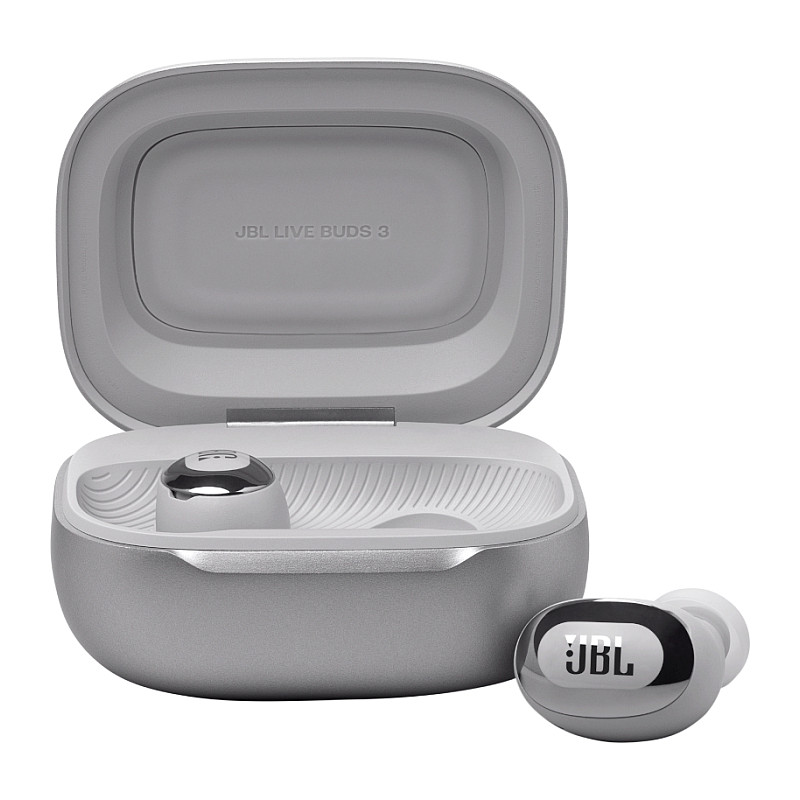 Kufje pa kabllo JBL Live Buds 3 / 10mm / Bluetooth 5.3  / True Adaptive Noise Cancelling / 6 Mikrofona - Silver 2