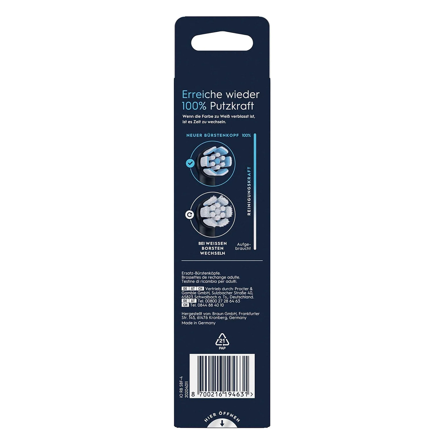 Koka zëvendësuese Oral-B iO Gentle Care, 4 copë - Zezë 8