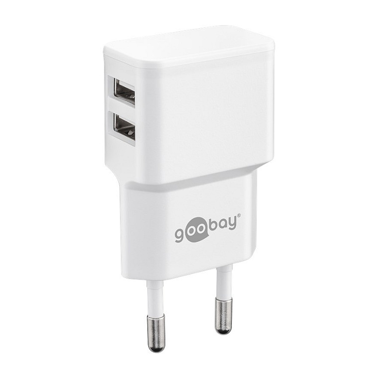 Adapter Goobay 44987 / 12W / 2x USB-A / USB-C / 2.4A - Bardhë 2