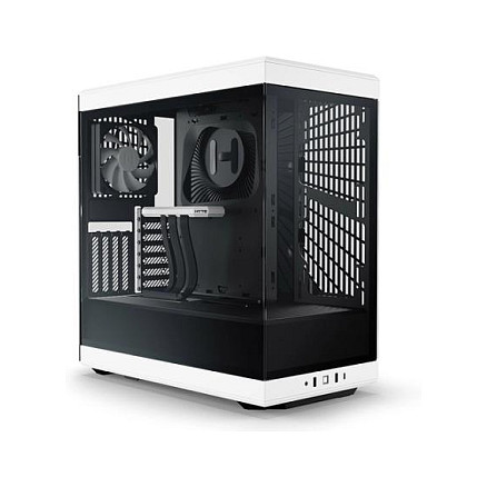 Kasë PC HYTE Y40 / Mid Tower / ATX / Dual Chamber / Tempered Glass - Bardhë
