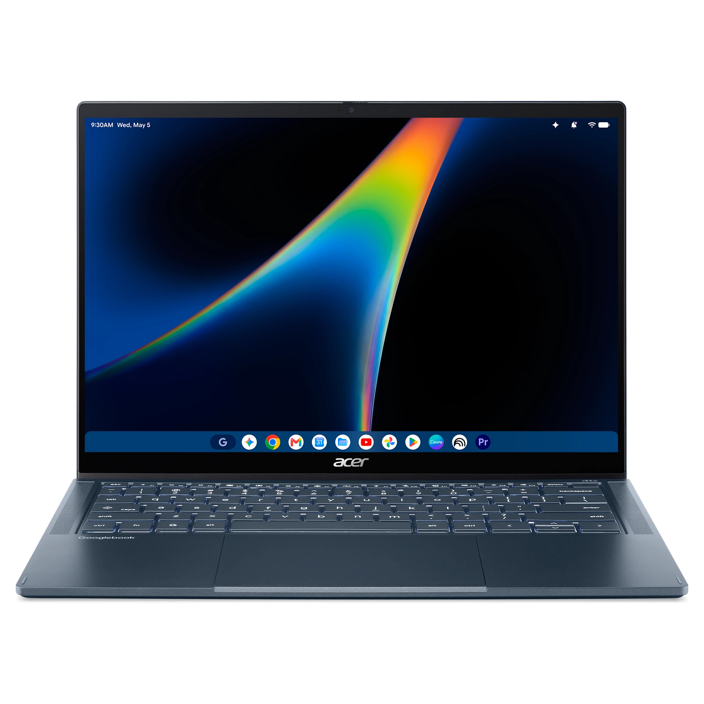 Laptop Acer Googlebook 14 CP714-2HN-75MC, Ultra 7 355, 16GB LPDDR5X, 512GB, 14" WQ2.8K OLED Touch 120Hz, Intel Graphics - Blu