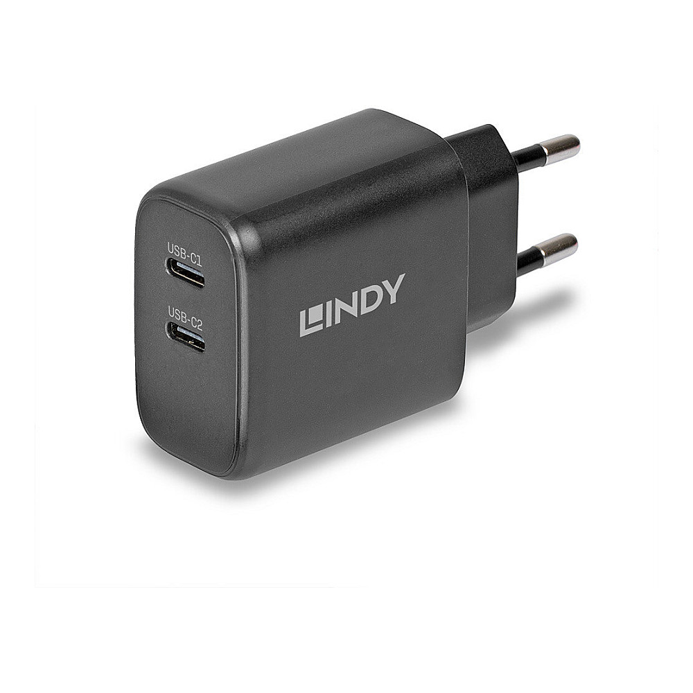 Adapter USB LINDY 71265, USB 3.2 Gen 1, USB-C Mashkull në USB-C Femër, Data Blocker, 100W - Zezë 7