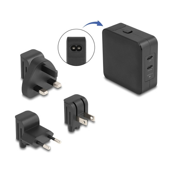Adapter USB DeLOCK 65216, USB 3.0, Micro USB-B Mashkull në USB-B Femër, 5Gbps - Zezë 5