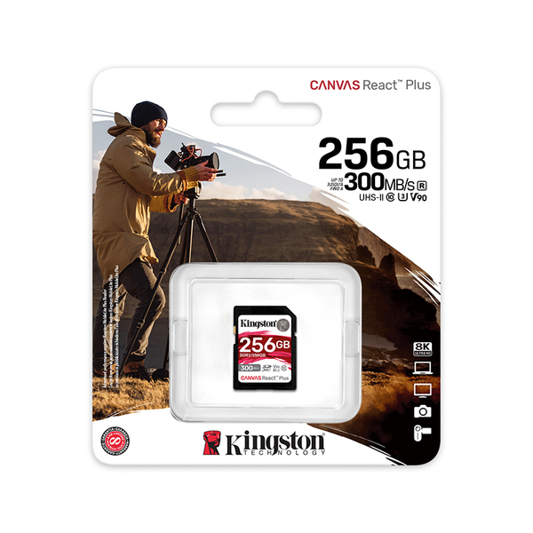 Kartë Memorie Kingston Canvas React Plus, 256GB, SDXC, UHS-II, V90 thumbnail 3
