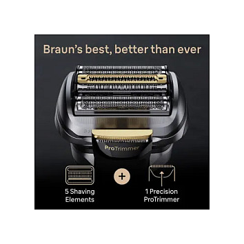 Makinë e rrojës Braun Series 9 Pro+ 9565cc / Wet & Dry / 5 Elemente ProShave / ProTrimmer / 60 Min – Argjend 3