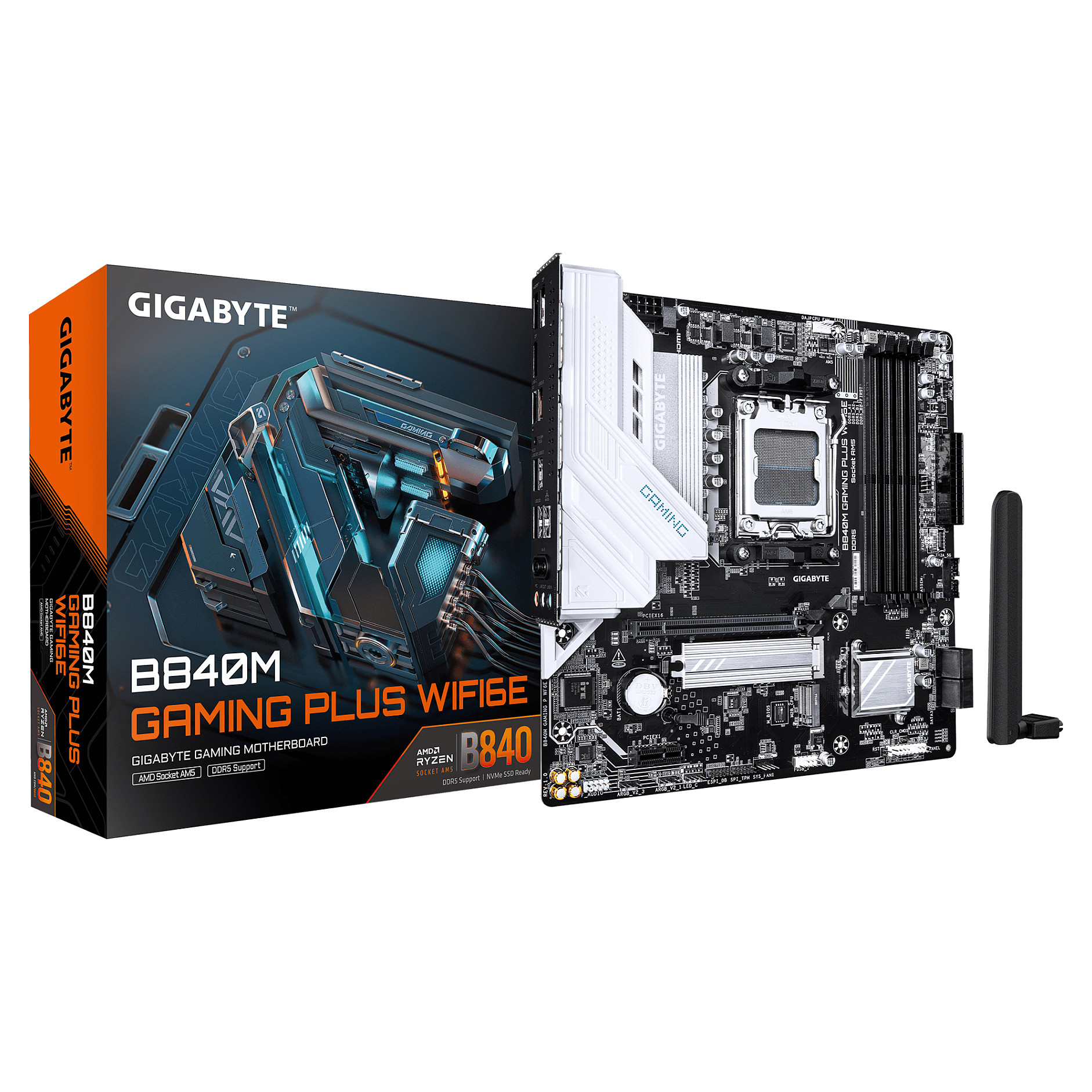 Pllakë Amë AMD AM5 Gigabyte B840M GAMING P WF6E / DDR5 / HDMI+DP