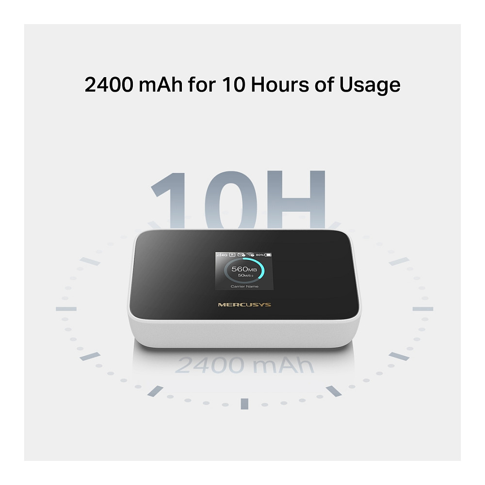 Mercusys MT115 4G LTE Cat 4 Mobile Wi-Fi 150Mbps Wi-Fi 6 287Mbps Nano SIM 2400mAh – E Zezë 7