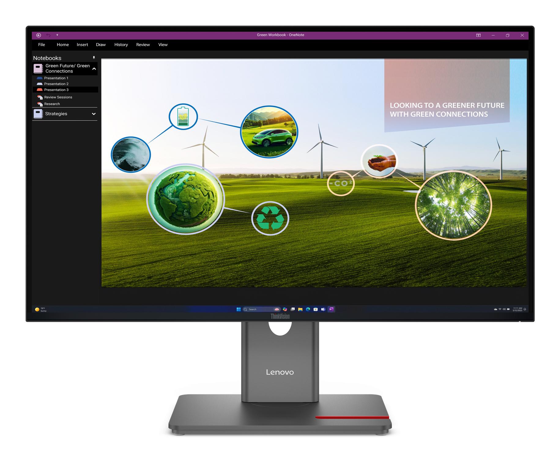 Monitor Lenovo ThinkVision P27Q-40 / 64A7GAT6EU / 27" / QHD IPS / 120Hz / 4ms / HDMI 2.1 + DP 1.4 / USB-C 15W – Zezë