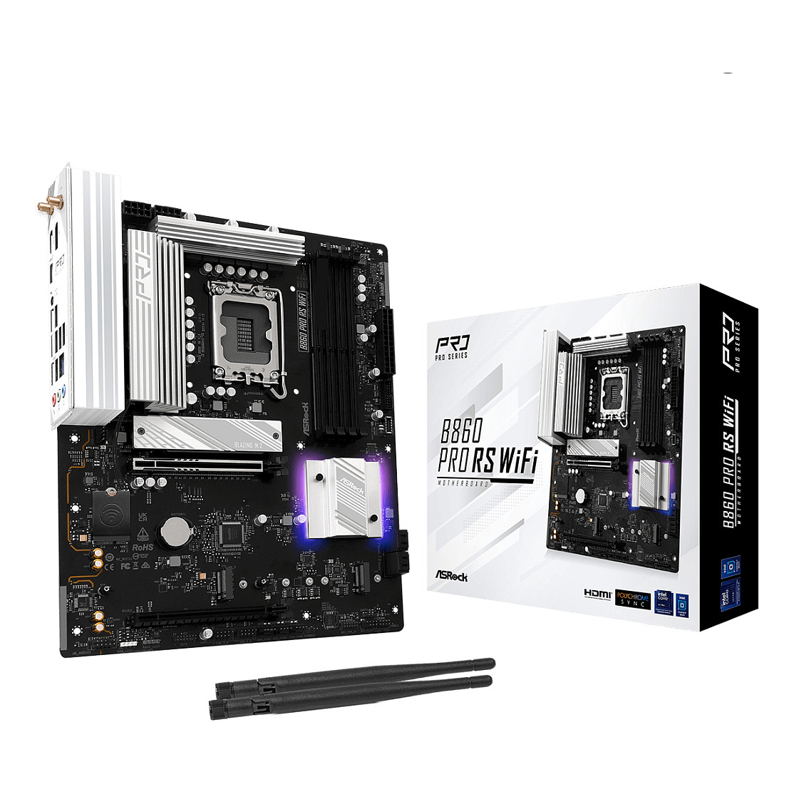 Pllakë Amë ASRock / B860 Pro RS WiFi / LGA 1851 / DDR5 / ATX / HDMI+DP