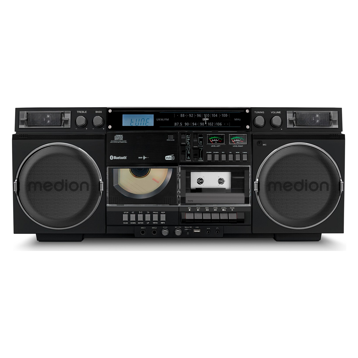 Altoparlant Medion LIFE P66538, 20W RMS, Bluetooth 5.3, DAB+, FM, CD, USB, microSD - Zezë 4