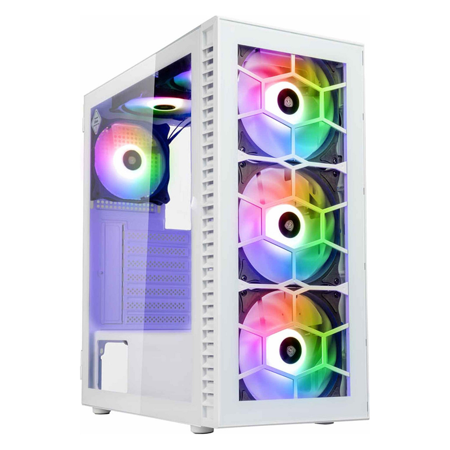 Kasë PC Kolink Observatory HF Glass ARGB / Midi Tower / ATX / 6x 120/140mm ARGB Fan / Tempered Glass - Bardhë