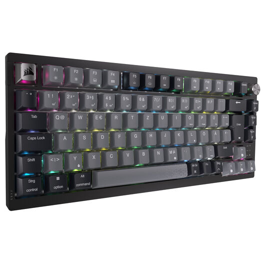 Tastierë Gaming CORSAIR K65 Plus Wireless / Mechanical / 75% / MLX Red / RGB / QWERTZ DE / 2.4GHz / Bluetooth / USB - Zezë/Hiri 2