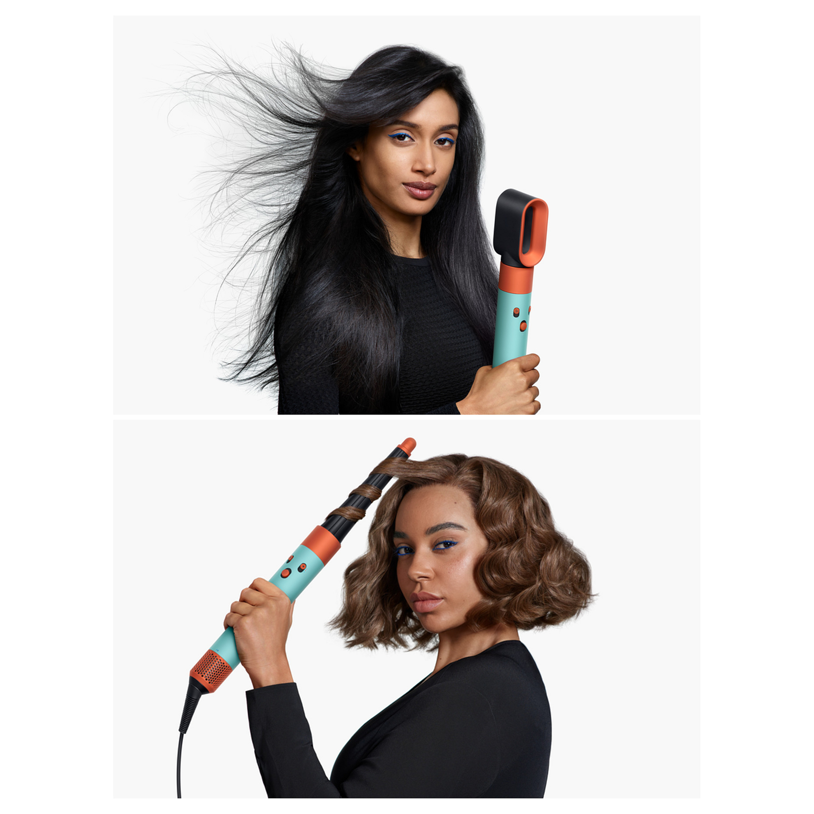 Stilues për flokë me ajër Dyson Airwrap i.d. Curly+Coily / Coanda / Bluetooth / 6-në-1 / 1300 W – Zezë/Portokalli/Gjelbër 2