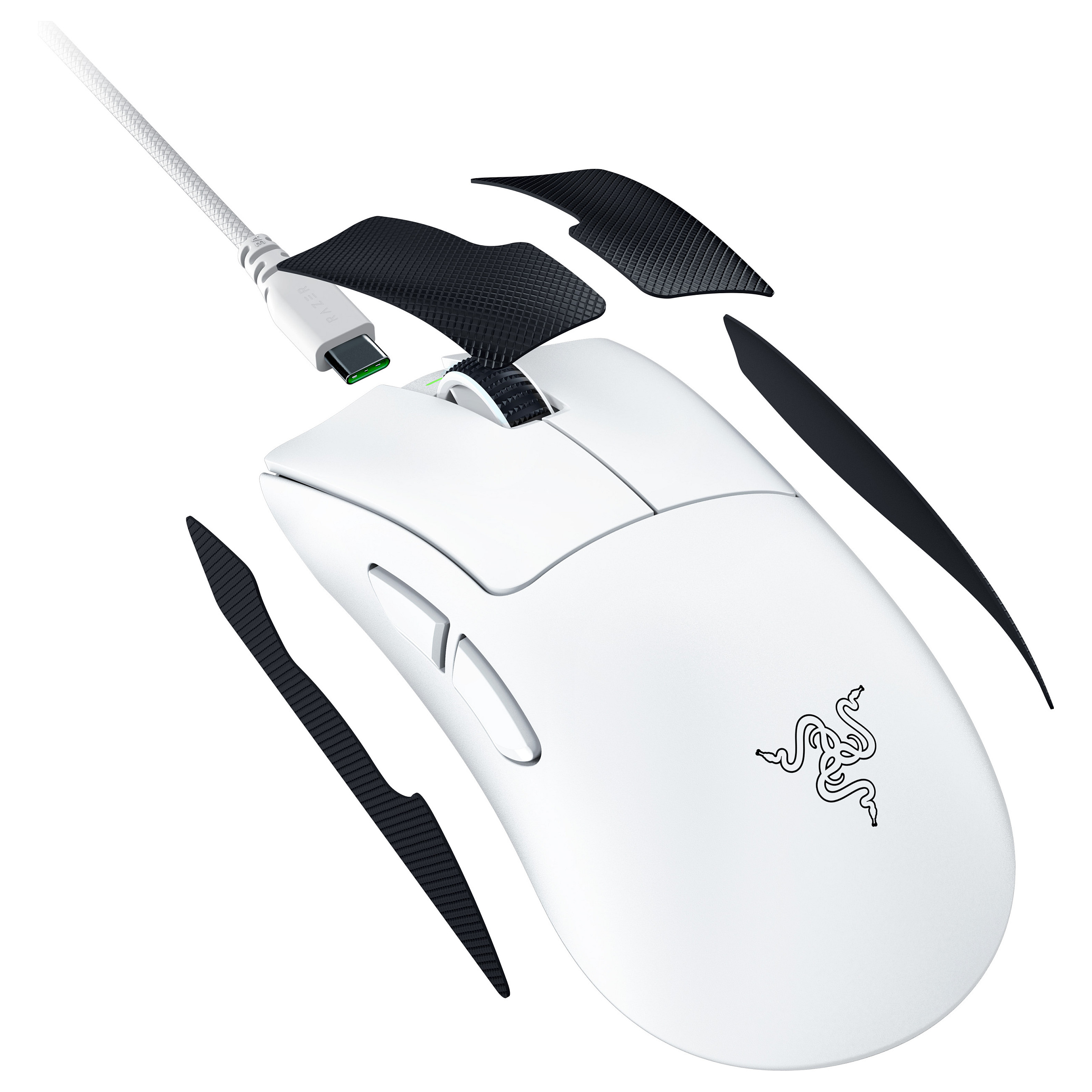 Maus Gaming Razer DeathAdder V4 Pro Wireless & Wired - Bardhë thumbnail 4