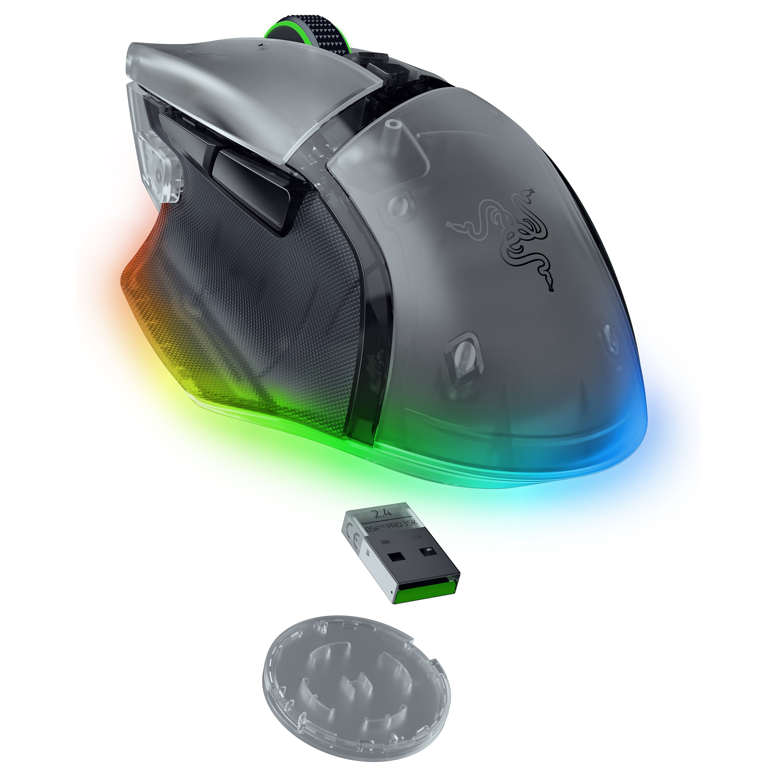 Maus Gaming Razer Basilisk V3 Pro 35K, Wired & Wireless, 35000 DPI, 11 Butona, Focus Pro 35K, RGB Chroma - Bardhë 4