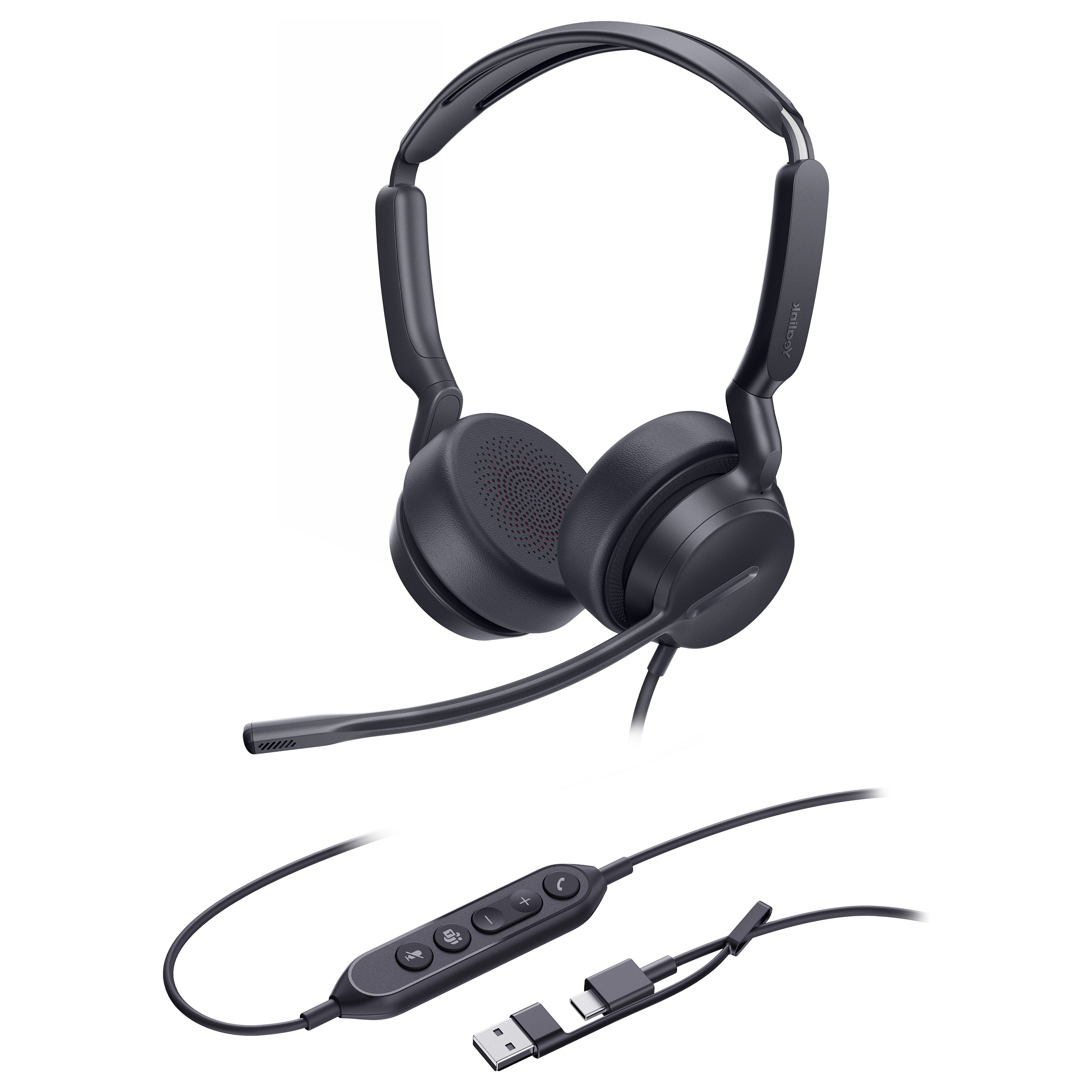 Kufje me kabllo Yealink UH42 Dual Teams / USB-C & USB-A / 20–20.000 Hz - Zezë 2