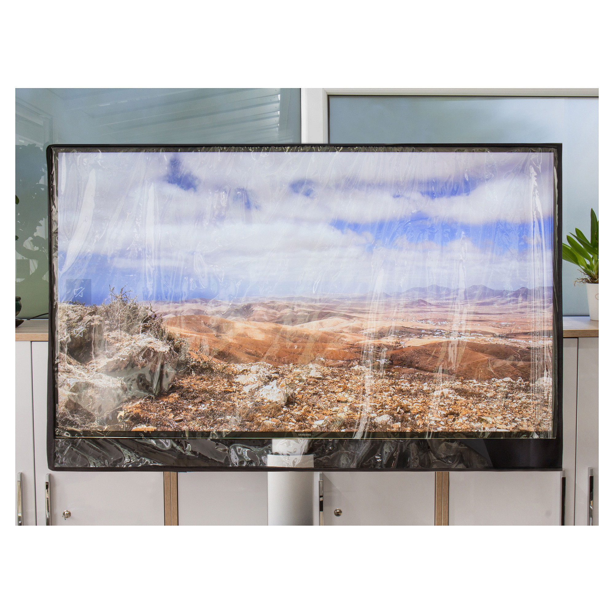 Mbulesë Mbrojtëse për Monitor Python TV-C0128, 28–32", 78×48cm, IP42, Rezistente ndaj Lagështisë dhe Pluhurit - Zezë/Transparente 4
