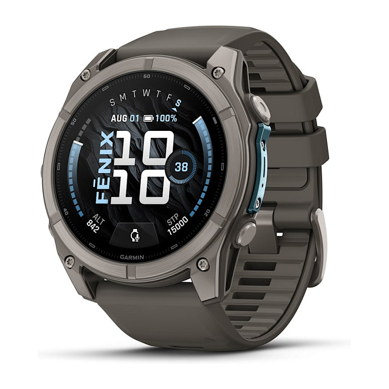 Orë e mençur Garmin fēnix 9 / 51 mm / AMOLED 1.4" / GPS / 64 GB / Titanium / Rrip Silikoni - Gri