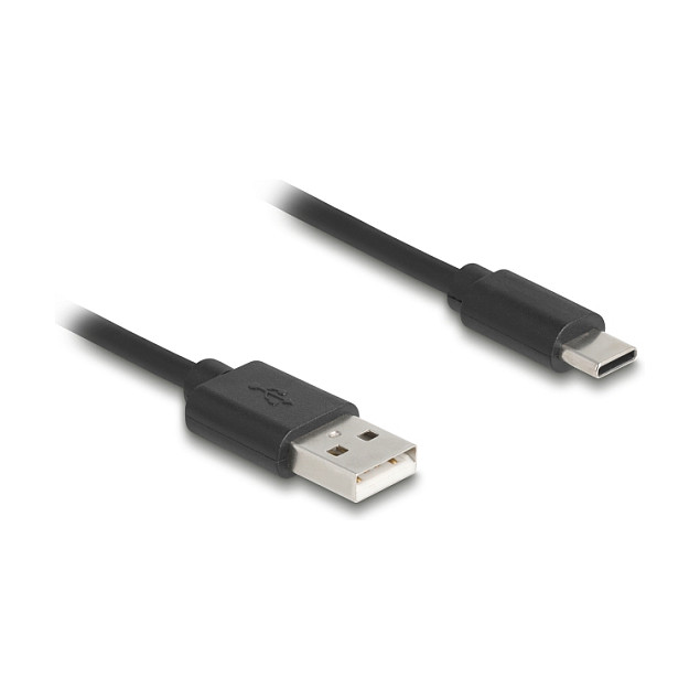 Kabllo USB DeLOCK 90368, USB 2.0 A Mashkull në USB-C Mashkull, Spirale, 0.45–0.75m - Zezë 2