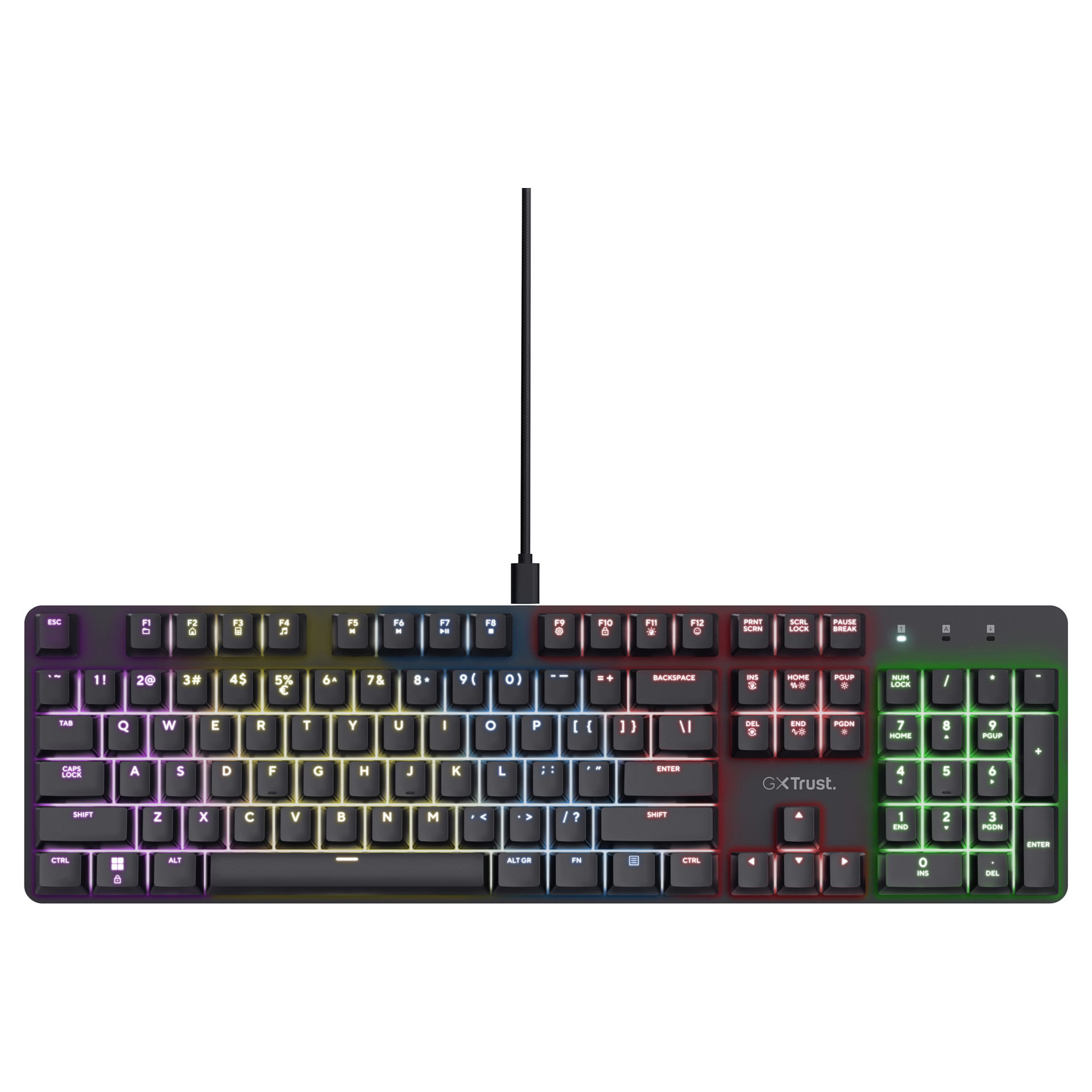 Tastierë Gaming Trust GXT 871 Zora / Full-Size / Mekanike / Huano Linear / N-Key Rollover / Anti-Ghosting / RGB / QWERTZ Gjerman / USB-C - Zezë 4