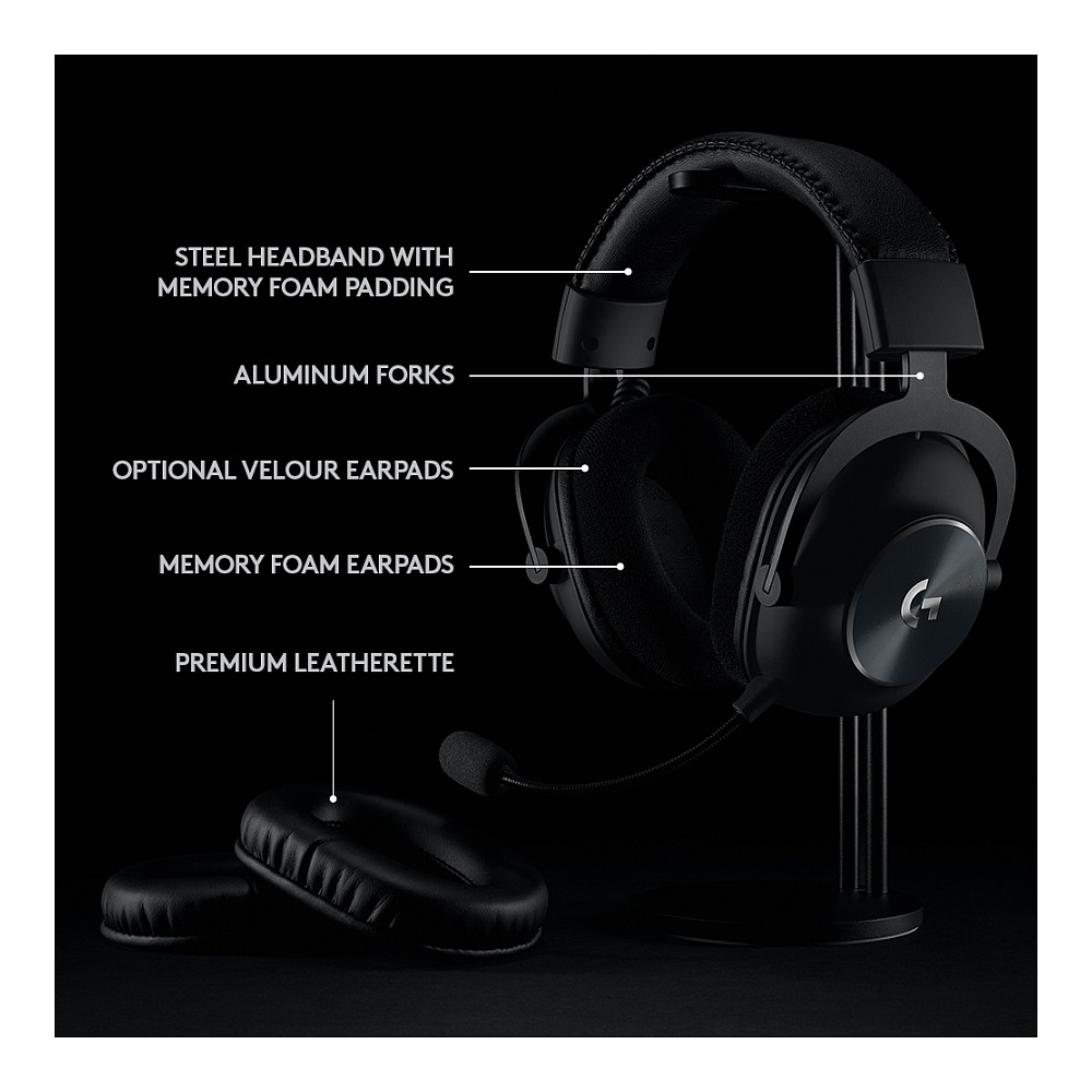 Kufje Gaming Logitech G Pro X / Wireless LIGHTSPEED / 50mm / DTS Headphone:X 2.0 / Blue VO!CE / Mikrofon i Heqshëm / 20 Orë - Zezë 10