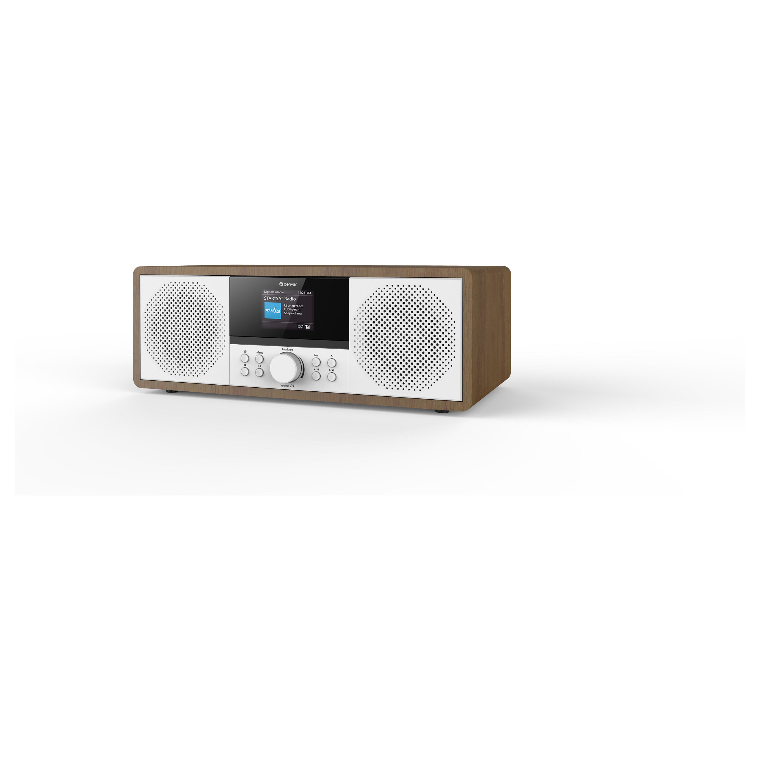 Sistem muzikor Denver MIR-270DW, radio interneti, DAB+, FM, CD, Bluetooth, ekran me ngjyra 2.4", 2 × 10 W RMS, USB, AUX - Dru i errët 3