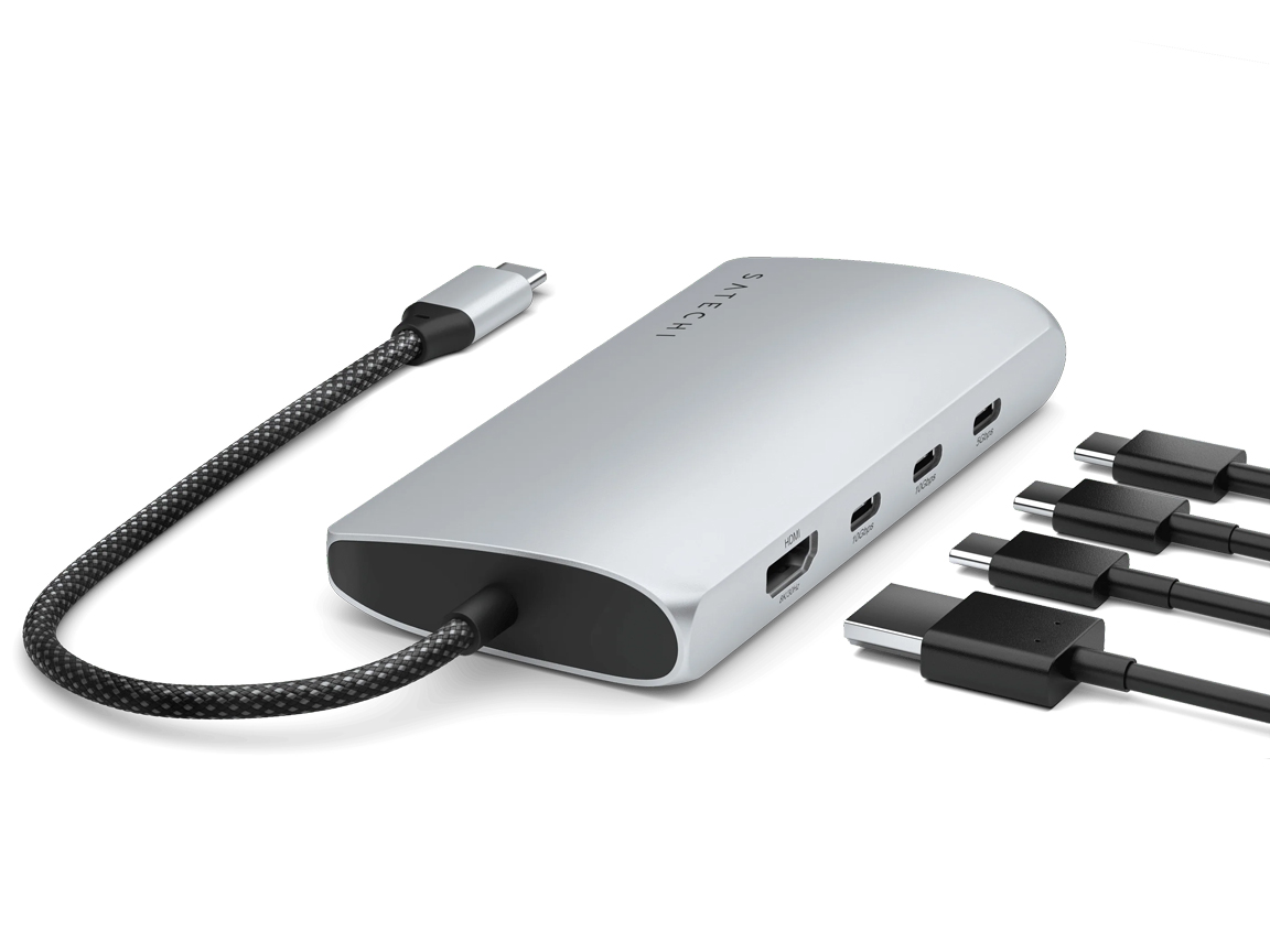 Hub Satechi ST-P8KES / 4x USB-C / 1x HDMI 8K / Ethernet / SD / 1x USB-C 85W – Argjendi 2