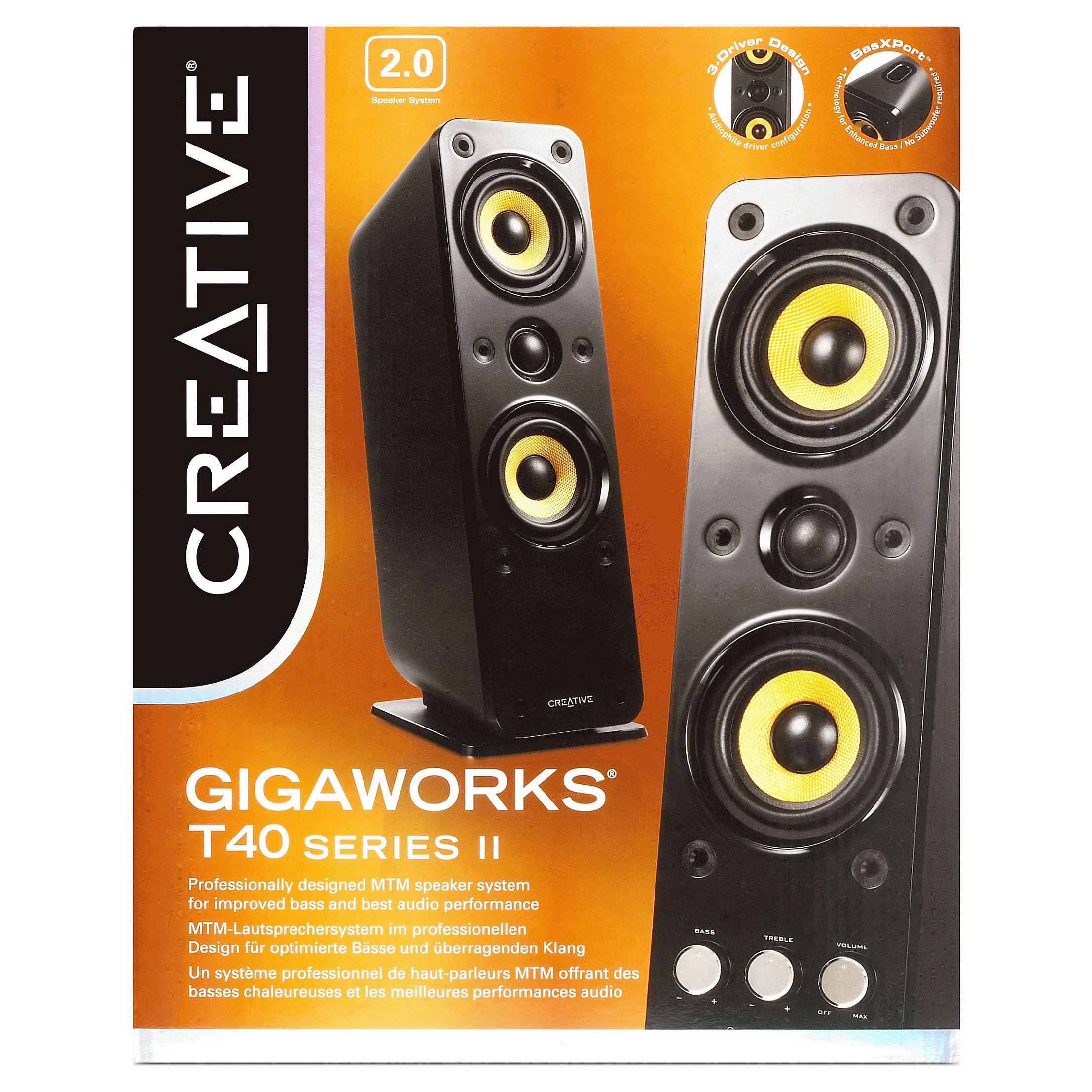 Altoparlantë Creative GigaWorks T40 Series II, 2.0, 32W RMS, 3.5mm - Zezë 2