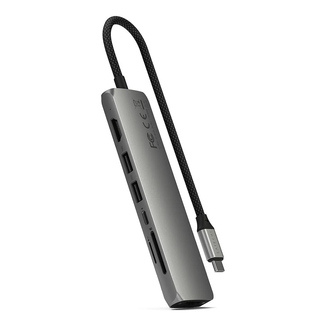 Hub Satechi ST-P7SM / 2x USB-A / 1x HDMI / 1x USB-C PD / Ethernet / SD / 80W PD / 100W – Hiri 4