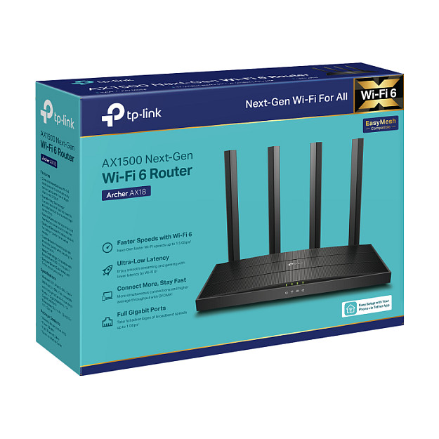 TP-Link TL-WR3002X / AX3000 / Wi-Fi 6 / Dual-Band / 2.5Gbps WAN + Gigabit LAN / USB 3.0 – E zezë 6