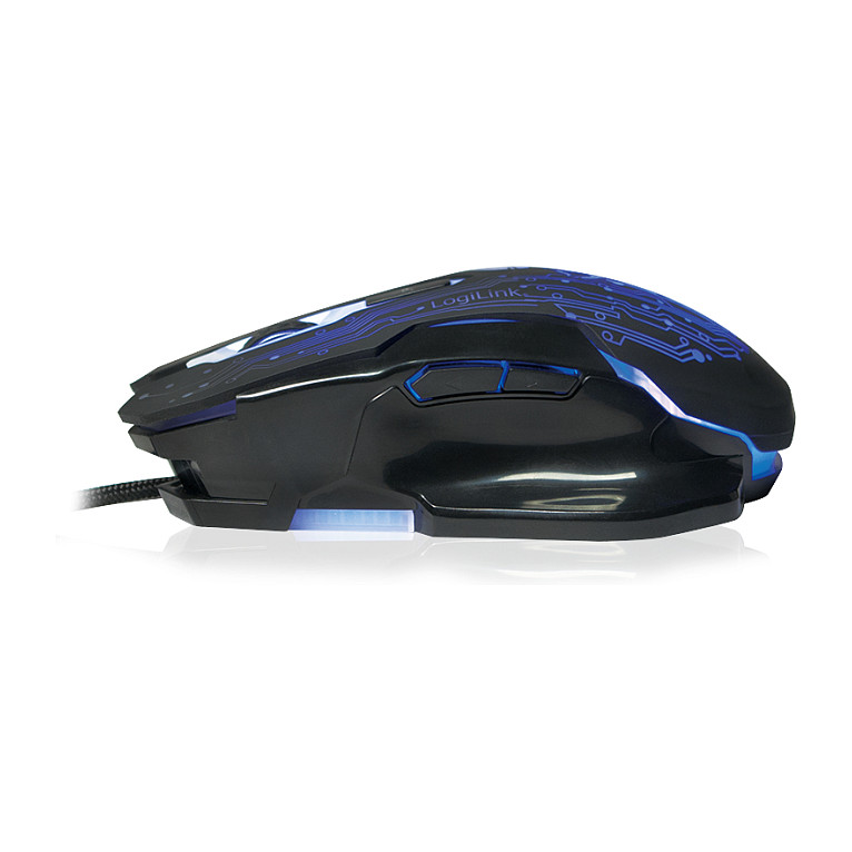 Maus Gaming LogiLink ID0137 / USB / Optik / 2400 DPI / 6 Butona / LED - Zezë/Blu 5