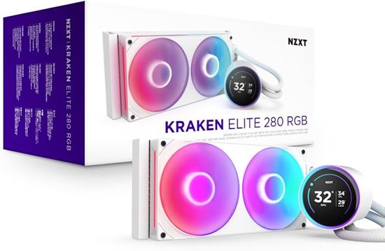 Ftohës për Procesor NZXT Kraken 280 RGB / LGA 1700, LGA 1851, AM5, AM4 / 280mm / 2x140mm RGB / LCD - Bardhë 3