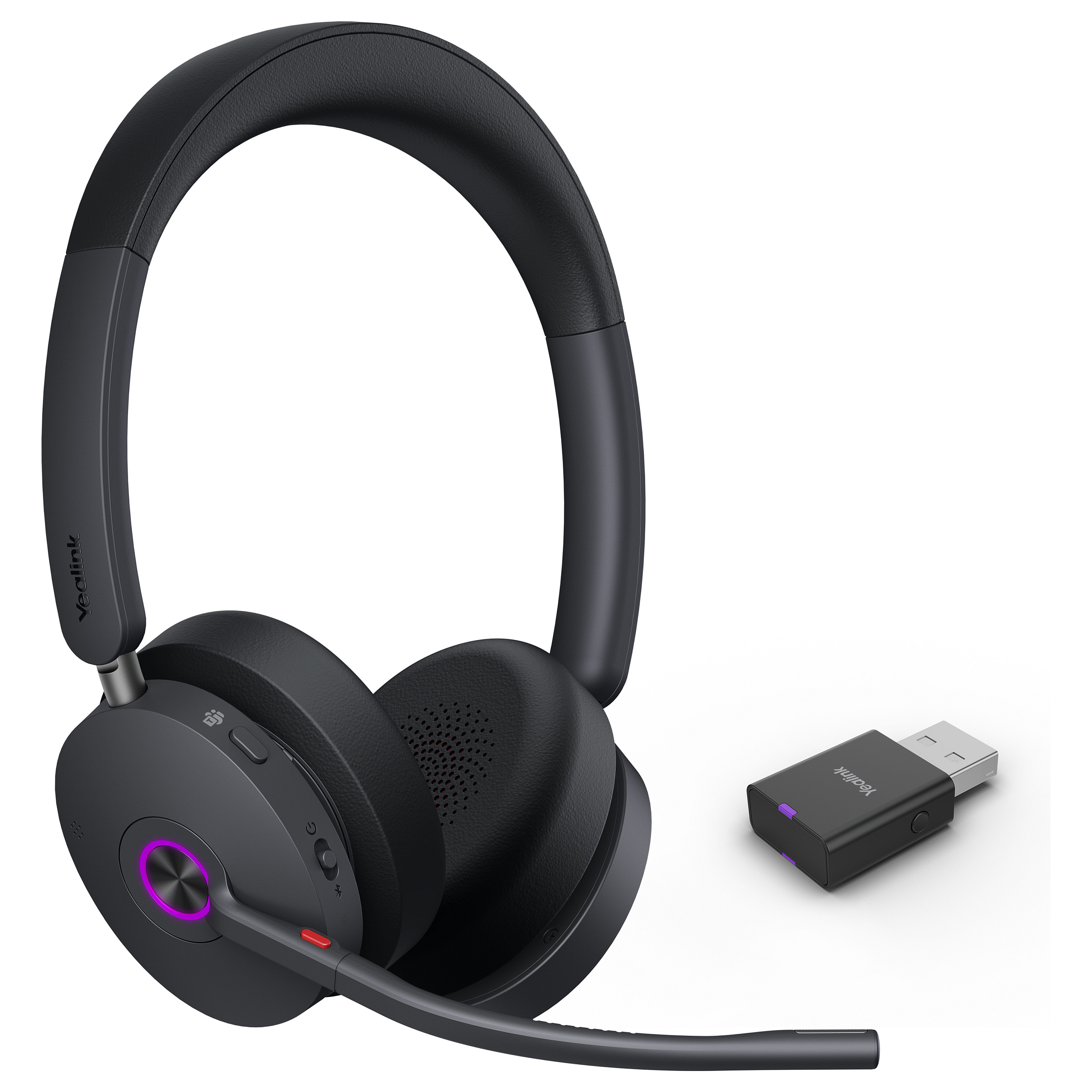 Kufje pa kabllo Yealink WH68 Hybrid Teams / DECT / Bluetooth 5.3 / 30mm / 150m / 16 orë / ANC - Zezë 2