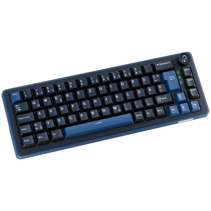 Tastierë Gaming Ducky OK-M 65 / 65% / Mekanike / KTT Tactile Baby Blue / Hot-Swap / Wired & Wireless / RGB / USB-C / Bluetooth + 2.4 GHz / ISO - Zezë 2