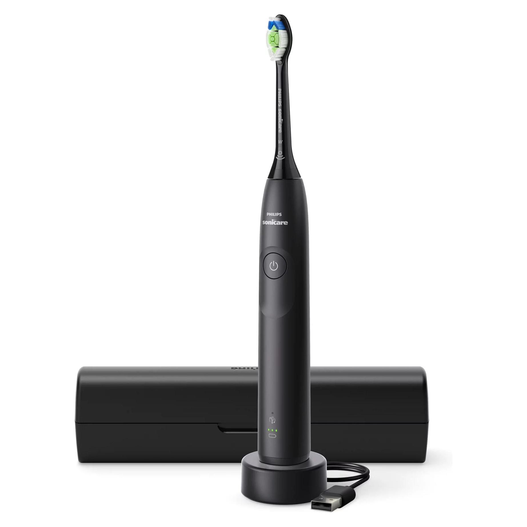 Furçë dhëmbësh elektrike Philips Sonicare Series 5300 HX7101/02 / Sonic / 62.000 lëvizje/min / 2 Intensitete / Pressure Sensor / 21 Ditë / Etui – Zezë