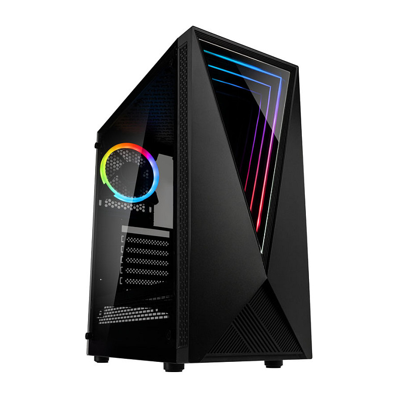 Kasë PC Kolink Void RGB / Midi Tower / ATX / 1x 120mm ARGB Fan / Tempered Glass - Zezë