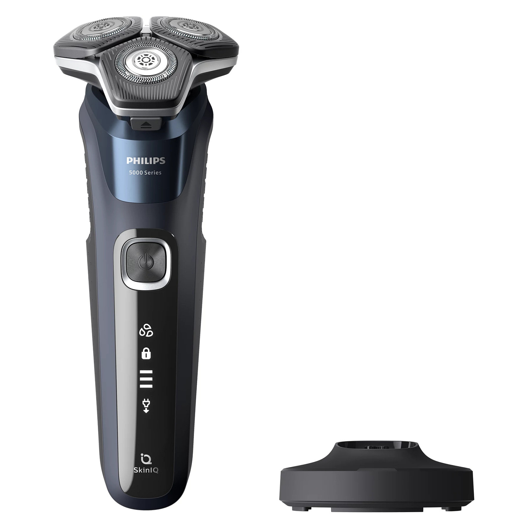 Makinë për Rroje Philips S5885/25 Series 5000 / Wet & Dry / SteelPrecision / Koka 360° / Sensor Power Adapt / 60 Minuta – Blu e errët/Zezë