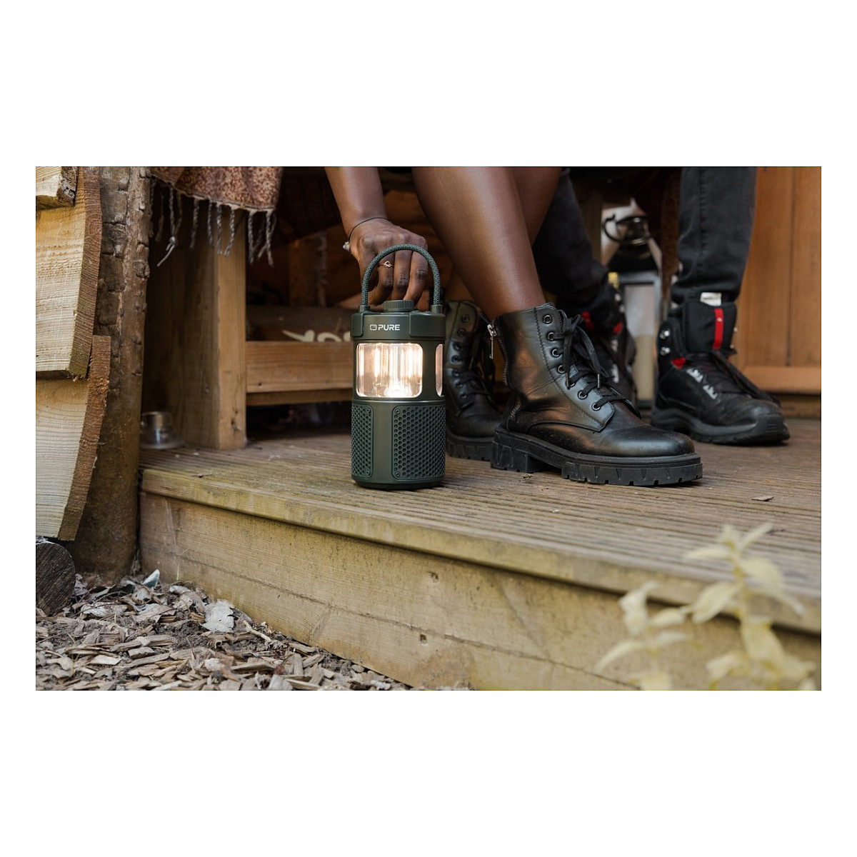 Altoparlant Pure Woodland Glow, 20W, Bluetooth 5.3, AUX, IPX6, USB-C - Gjelbër 9