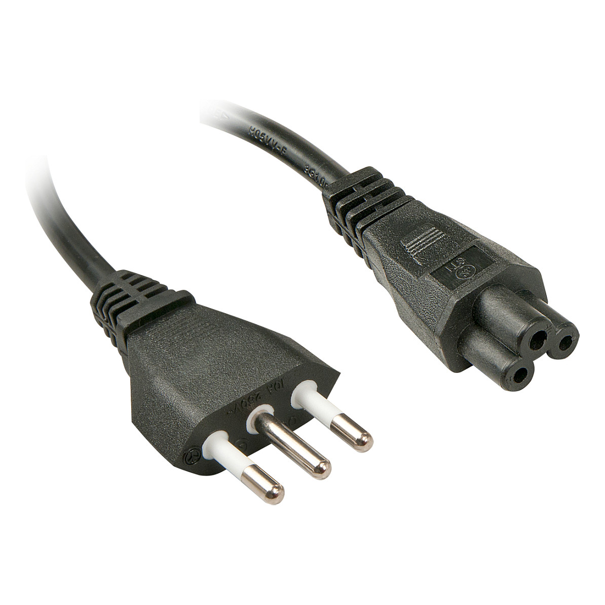 Kabllo për Furnizim me Energji Lindy 30047, Schuko CEE 7/7 në 1x IEC C13 dhe 1x IEC C5, 2 m, 10 A / 2.5 A, 250 V – Zezë 6